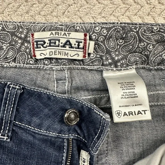Ariat Jeans Womens 31 L (32x34) Tall Bootcut Mid Rise Western Outdoors Cowgirl - Picture 13 of 16